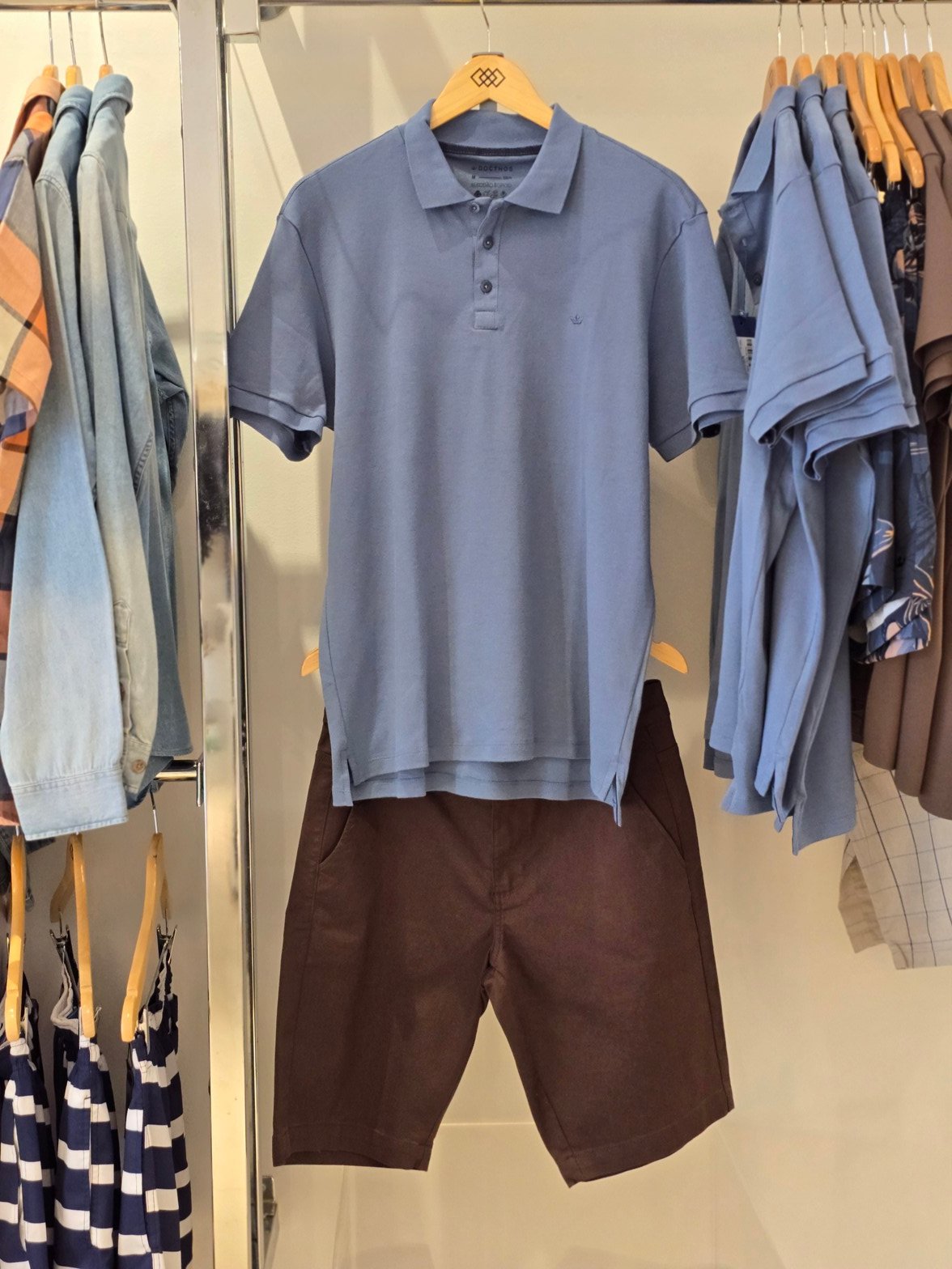 Polo e calça masculina Espaço Homem